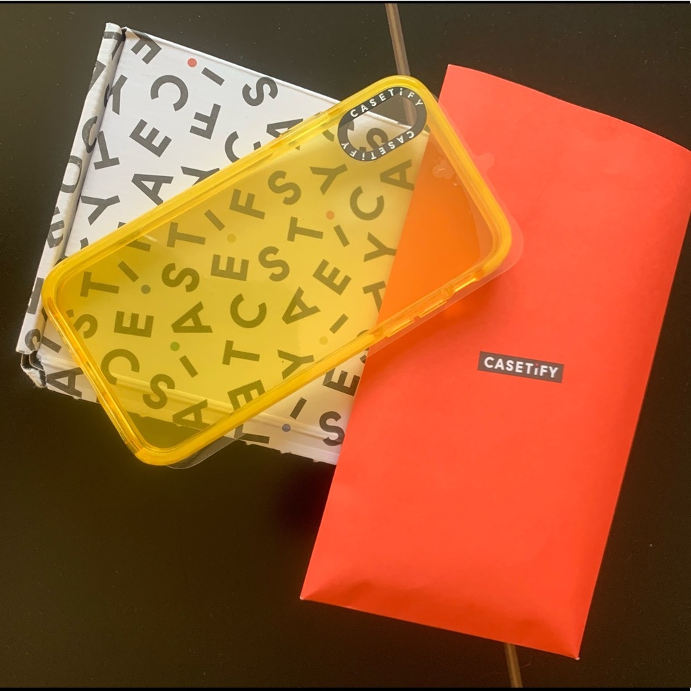 Yellow Casetify case, for IPhone XS.